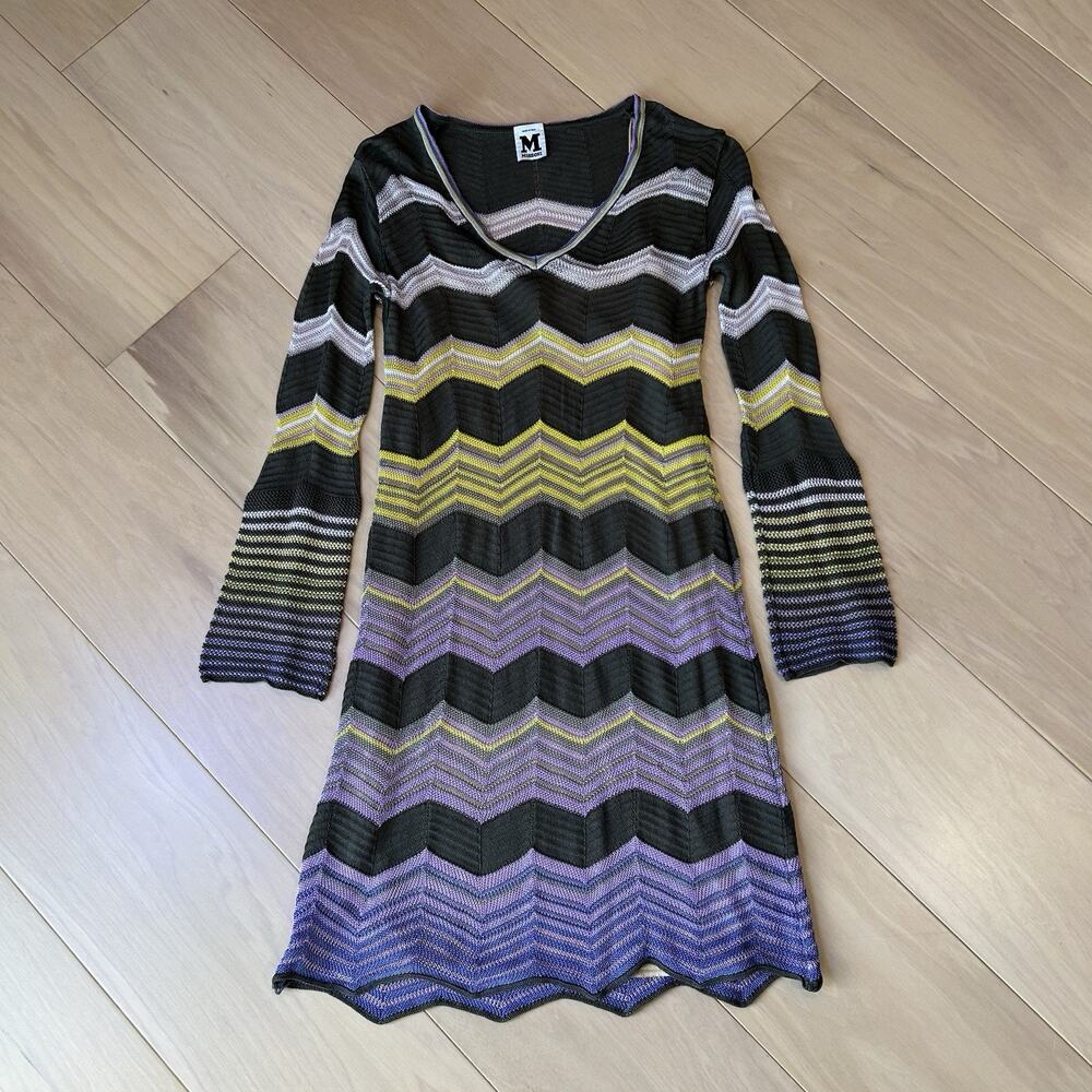 Missoni Knit Chevron Knit Dress Long Sleeve Women’s 40